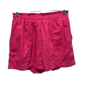 Lulus Hot Pink‎ Shimmer High Rise Lounge Shorts S